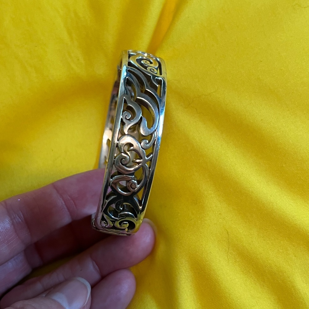 Brighton *MINGLE* Bangle Bracelet Scrolled 2 3/4", with a little over 1/2" wide